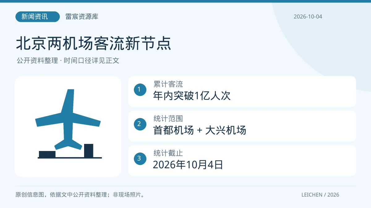 北京两机场年内客流突破1亿人次：读懂统计口径再安排出行|雷宸资源库