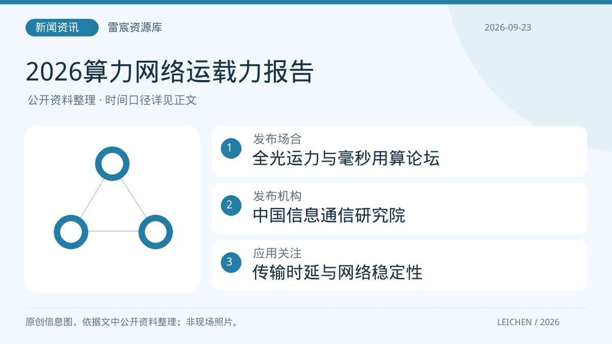 2026算力网络运载力报告发布：为何AI应用也要关注网络|雷宸资源库